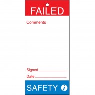 Tag-Failed-Safety-160*75 Bakım ve Kalite Yapışkansız Etiketleri