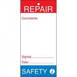 Tag-REPAIR-Safety-160*75 Bakım ve Kalite Yapışkansız Etiketleri