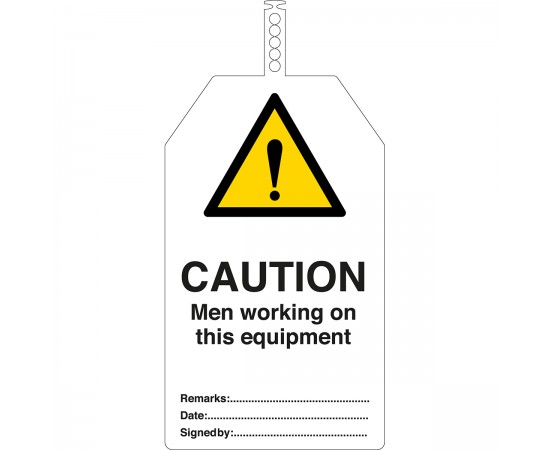 TAG-CAUTION MEN-145*85 Brady Güvenlik Etiketleri