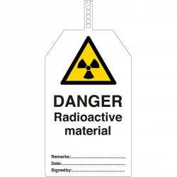 TAG-DANGER RADIOAC-145*85 Brady Güvenlik Etiketleri