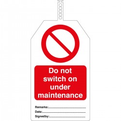 TAG-DO NOT SWITCH-145*85 Brady Güvenlik Etiketleri