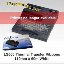 LS500 Thermal Transfer Ribbons 110mm x 60m White LS500 Bant