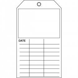 TAG-BLANK/DATE-175*100 Ekipman Denetim Yapışkansız Etiketleri