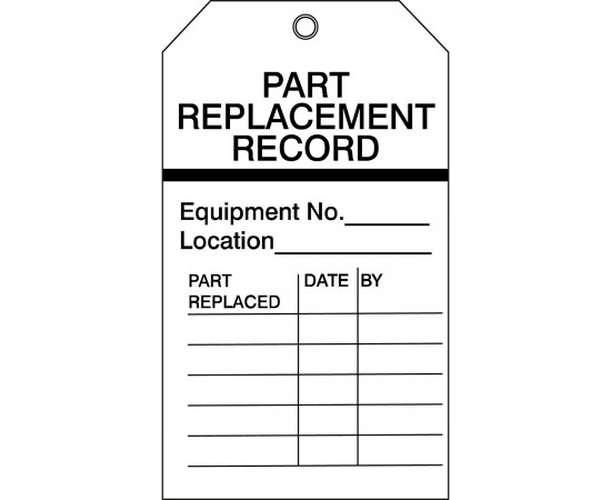 TAG-PART REPL.-175*100 Yapışkansız Ekipman Denetimi Etiketleri TAG-PART REPL.-175*100 Yapışkansız Ekipman Denetimi Etiketleri