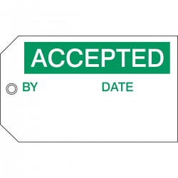 TAG-ACCEPTED- 75*150 Yapışkansız Kalite ve Malzeme Kontrol Etiketleri