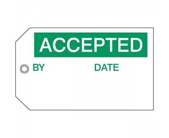 TAG-ACCEPTED- 75*150 Yapışkansız Kalite ve Malzeme Kontrol Etiketleri TAG-ACCEPTED- 75*150 Yapışkansız Kalite ve Malzeme Kontrol Etiketleri