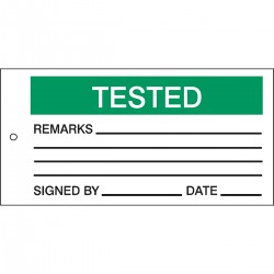 TAG-TESTED-150*75 Yapışkansız Kalite ve Malzeme Kontrol Etiketleri