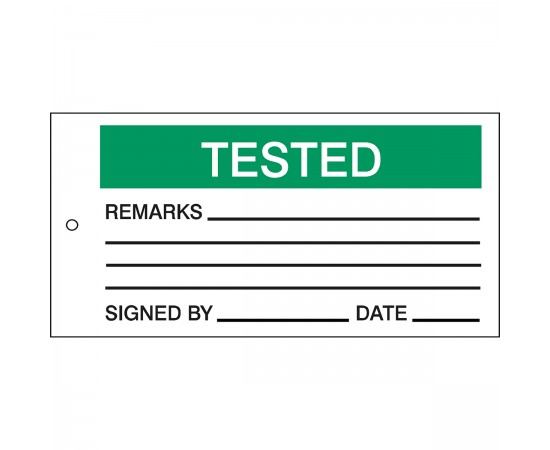 TAG-TESTED-150*75 Yapışkansız Kalite ve Malzeme Kontrol Etiketleri