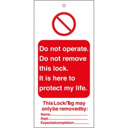 TAG-DO NOT OPERATE...-50*110 Etiketleme: Uyarı Etiketleri