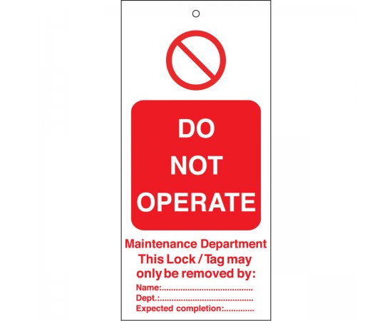 TAG-DO NOT OPERATE M.D.-50*110 10/paket Etiketleme: Uyarı Etiketleri