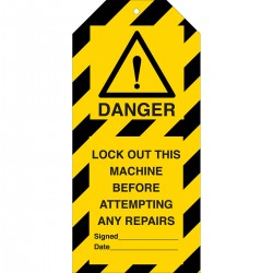 TAG-DANGER LOCK OUT-50*110 Etiketleme: Uyarı Etiketleri