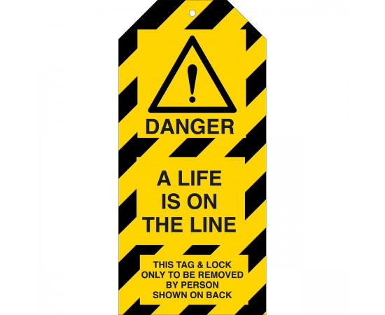 TAG-DANGER A LIFE IS...-75*160 Etiketleme: Uyarı Etiketleri TAG-DANGER A LIFE IS...-75*160 Etiketleme: Uyarı Etiketleri