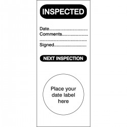 PLAC-INSPECTED 40X95MM Bakım ve Servis Etiketleri — Denetlendi
