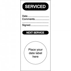 PLAC-SERVICED-40X95 Bakım ve Servis Etiketleri — Servis Yapıldı