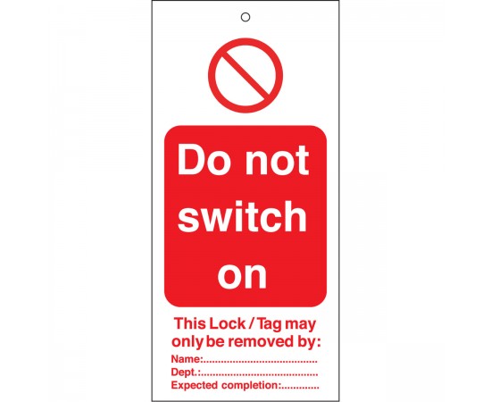 TAG-DO NOT SWITCH ON-50*110 Etiketleme: Uyarı Etiketleri TAG-DO NOT SWITCH ON-50*110 Etiketleme: Uyarı Etiketleri