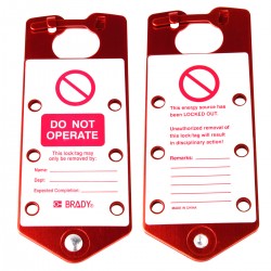 DO NOT OPERATE LOCKOUT HASP RED/ALU PK5 Etiketli Emniyet Kilidi Çoklayıcı