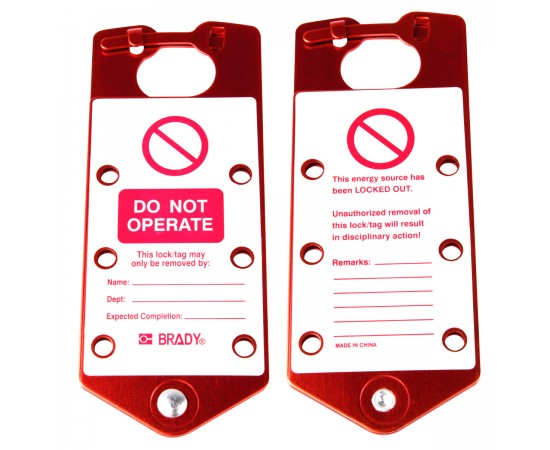 DO NOT OPERATE LOCKOUT HASP RED/ALU PK5 Etiketli Emniyet Kilidi Çoklayıcı DO NOT OPERATE LOCKOUT HASP RED/ALU PK5 Etiketli Emniyet Kilidi Çoklayıcı