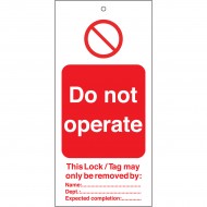 225407 TAG-DO NOT OPERATE-50*110 10/paket Etiketleme: Uyarı Etiketleri