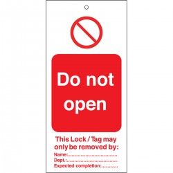 TAG-DO NOT OPEN-50*110 Etiketleme: Uyarı Etiketleri