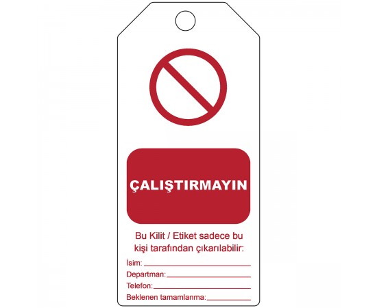 TAG-TR DO NOT OPERATE B-7694-75X160MM/5 Etiketleme: Yapışkansız Yeniden Yazılabilir Uyarı Etiketleri TAG-TR DO NOT OPERATE B-7694-75X160MM/5 Etiketleme: Yapışkansız Yeniden Yazılabilir Uyarı Etiketleri