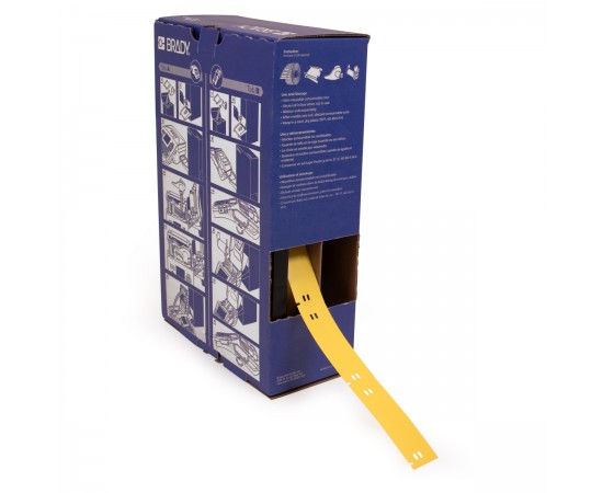 BM7-10x75-7643-YL M710 İçin Taşıyıcısız B-7643 Büyük Kutu yapışkansız kablo etiketleri