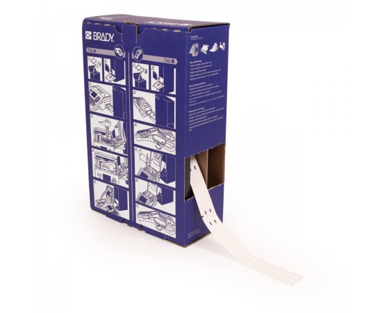 BM-10x60-348-WT M611, M610 ve M710 için Taşıyıcısız Toplu Taşıma Büyük Kutu Yapışkansız Kablo Etiketi