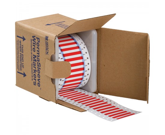 3PS-125-2-RD-S PermaSleeve Tel İşaretleme Makaronları 3PS-125-2-RD-S PermaSleeve Tel İşaretleme Makaronları
