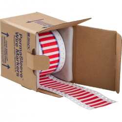 3PS-187-2-RD-S PermaSleeve Tel İşaretleme Makaronları