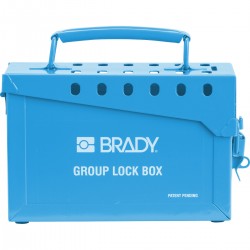 METAL LOCK BOX, 13 LOCK, BLUE Taşınabilir Metal Grup Kilit Kutusu