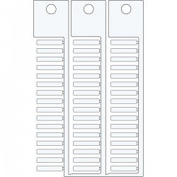 TAG 4X23 3 STICKS WHITE Beyaz 4x23 3 ağaçlı yapışkansız etiket