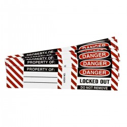 B826/B674 LOCKOUT LABELS  6 SETS / PK Çelik Asma Kilit Etiketleri
