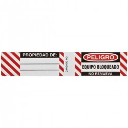 B826/B674 LOCKOUT LABELS  6 SETS / PK Çelik Asma Kilit Etiketleri