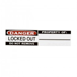 B826 LOCKOUT LBLS .75"HX1.25"W 6 SETS/PK Alüminyum Asma Kilit Etiketleri