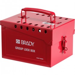 METAL LOCK BOX, XLARGE, 12 LOCK, RED Ekstra Büyük Metal Kilit Kutusu