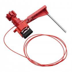 LARGE UNIV VALVE LO W/ARM & 8' CABLE ATT Büyük Üniversal Valf Kilidi, Naylon Kablo ve Engelleme Kolu ile