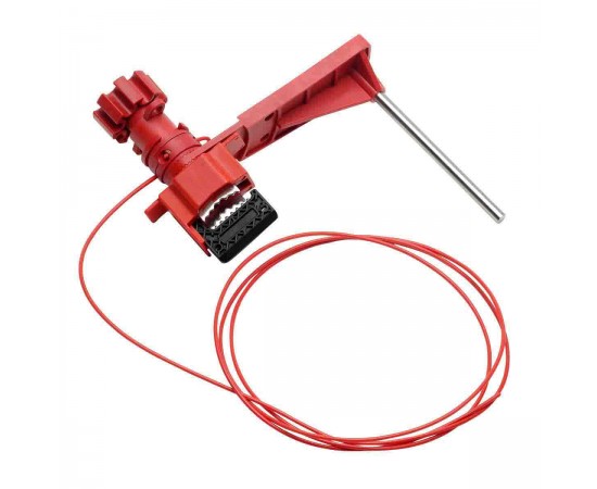 LARGE UNIV VALVE LO W/ARM & 8' CABLE ATT Büyük Üniversal Valf Kilidi, Naylon Kablo ve Engelleme Kolu ile LARGE UNIV VALVE LO W/ARM & 8' CABLE ATT Büyük Üniversal Valf Kilidi, Naylon Kablo ve Engelleme Kolu ile