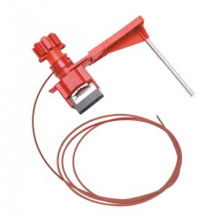 SMALL UNIV VALVE LO W/ARM & 8' CABLE ATT Küçük Üniversal Valf Kilidi, Naylon Kablo ve Engelleme Kolu ile