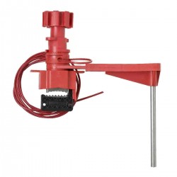 LARGE UNIV VALVE LOCKOUT W/ARM & 8' CABL Büyük Üniversal Valf Kilidi, Kılıflı Kablo ve Engelleme Kolu ile