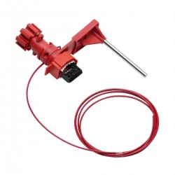 SMALL UNIV VALVE LOCKOUT W/ARM & 8' CABL Küçük Üniversal Valf Kilidi, Kılıflı Kablo ve Engelleme Kolu ile