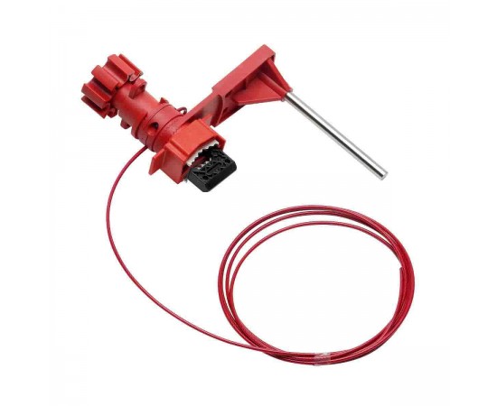 SMALL UNIV VALVE LOCKOUT W/ARM & 8' CABL Küçük Üniversal Valf Kilidi, Kılıflı Kablo ve Engelleme Kolu ile SMALL UNIV VALVE LOCKOUT W/ARM & 8' CABL Küçük Üniversal Valf Kilidi, Kılıflı Kablo ve Engelleme Kolu ile