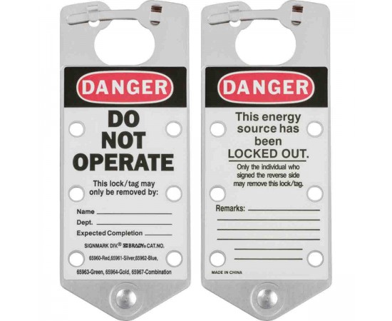 SILVER LABELLED LOCKOUT HASP ALUMINIUM Etiketli Grup Kilit Çoklayıcı SILVER LABELLED LOCKOUT HASP ALUMINIUM Etiketli Grup Kilit Çoklayıcı