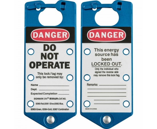 BLUE LABELLED LOCKOUT HASP ALUMINIUM Etiketli Grup Kilit Çoklayıcı