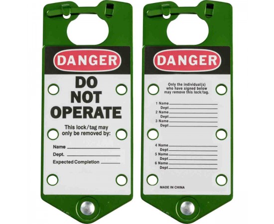 GREEN LABELLED LOCKOUT HASP ALUMINIUM Etiketli Grup Kilit Çoklayıcı GREEN LABELLED LOCKOUT HASP ALUMINIUM Etiketli Grup Kilit Çoklayıcı