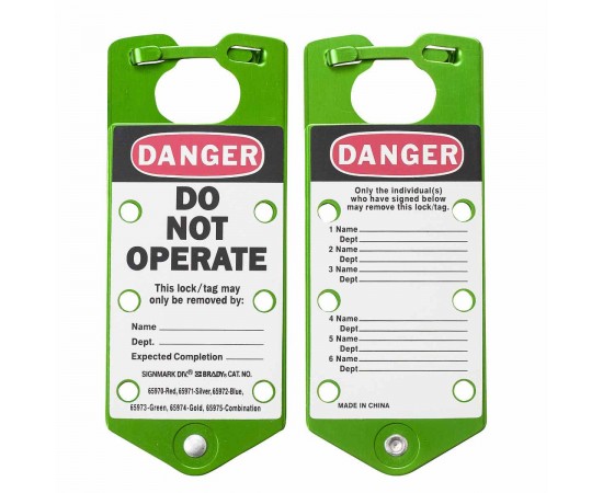 GREEN LABELED LOCKOUT HASPS Etiketli Grup Kilit Çoklayıcı