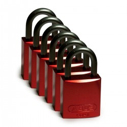 Full Alu Padlocks 25mm Sha KD Red/6 Alüminyum asma kilitler — Alüminyum Kanca