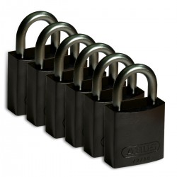 Full Alu Padlocks 25mm Sha KD Black/6 Alüminyum asma kilitler — Alüminyum Kanca