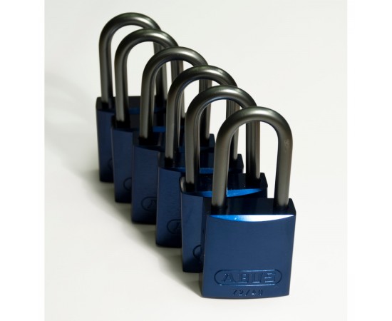 Full Alu Padlocks 40mm Sha KD Blue/6 Alüminyum asma kilitler — Alüminyum Kanca