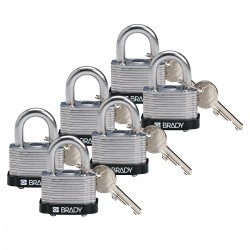 STEEL PADLOCK 20MM SHA KD BLACK/6 Lamine Çelik Asma Kilitler — Anahtar tutma
