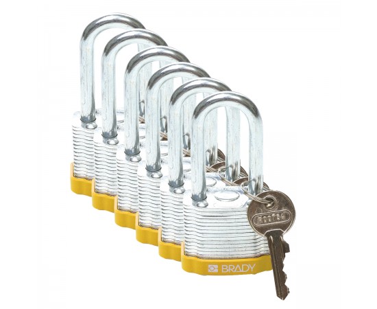 STEEL PADLOCK 38MM SHA KD YELLOW/6 Lamine Çelik Asma Kilitler — Anahtar tutma STEEL PADLOCK 38MM SHA KD YELLOW/6 Lamine Çelik Asma Kilitler — Anahtar tutma