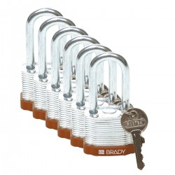STEEL PADLOCK 38MM SHA KD BROWN/6 Lamine Çelik Asma Kilitler — Anahtar tutma